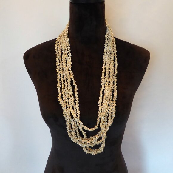 Jewelry - VINTAGE HAWAIIAN 32”-36” PIKAKE NATURAL MINI TURBO SHELL NECKLACE LEI SET OF 6